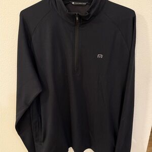TravisMathew Black Quarter-Zip Pullover